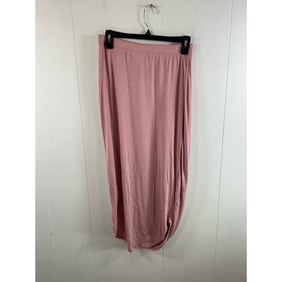 Free People FP Beach Womens Ruched Daphne Pull-on Midi Skirt Pink Size XS - Picture 4 of 8